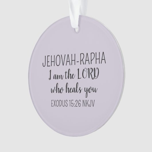 Lord Who Heals Light Purple Simple Christian` オーナメント (正面)