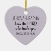 Lord Who Heals Light Purple Simple Christian セラミックオーナメント (正面)