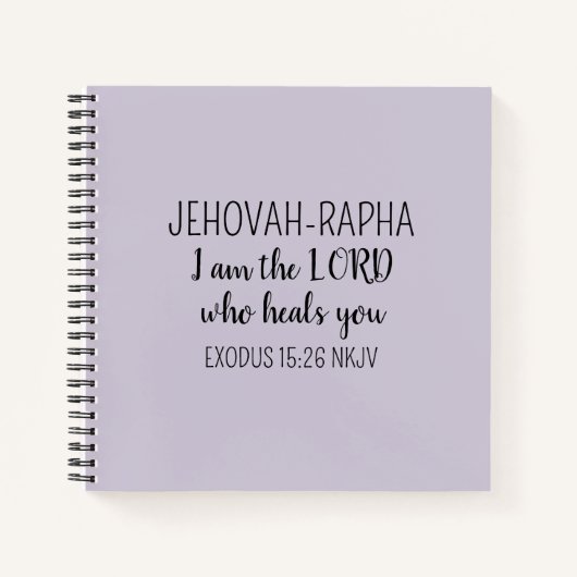Lord Who Heals Light Purple Simple Christian ノートブック (正面)