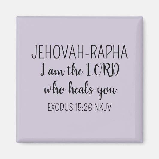 Lord Who Heals Light Purple Simple Christian マグネット (正面)