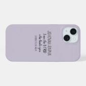 Lord Who Heals Light Purple Simple Christian iPhone 15ケース (裏面横)