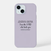 Lord Who Heals Light Purple Simple Christian iPhone 15ケース (裏面)