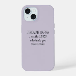 Lord Who Heals Light Purple Simple Christian iPhone 15ケース