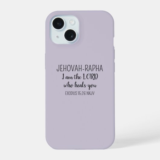 Lord Who Heals Light Purple Simple Christian iPhone 15ケース (裏面)