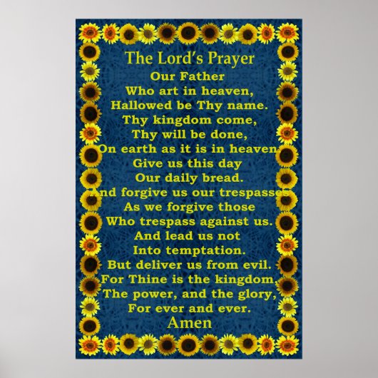 Lord's Prayer in a Sunflower Frame ポスター (正面)