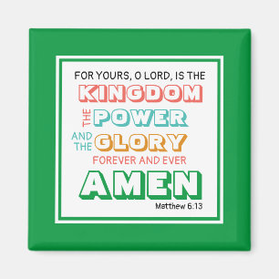 Lord's Prayer   KINGDOM POWER   Christian GREEN マグネット