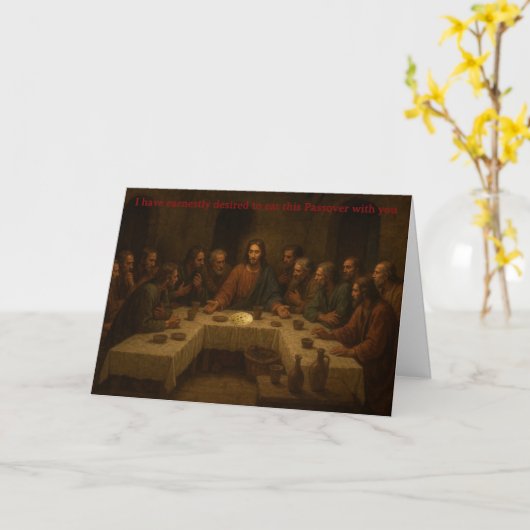 Lord's Supper: Christian Passover Card カード (黄色い花)