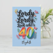 Lordy Lordy Look Who’s 40 Birthday Party 招待状 (スタンド正面)