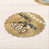 Lordy Lordy Look Who's 40誕生日・バルーン ペーパーコースター (アングル)