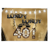 Lordy Lordy Look Who's 40誕生日・バルーン ラージペーパーバッグ (裏面)