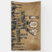 Lordy Lordy Look Who's 40 Birthday Balloons 横断幕 (縦)