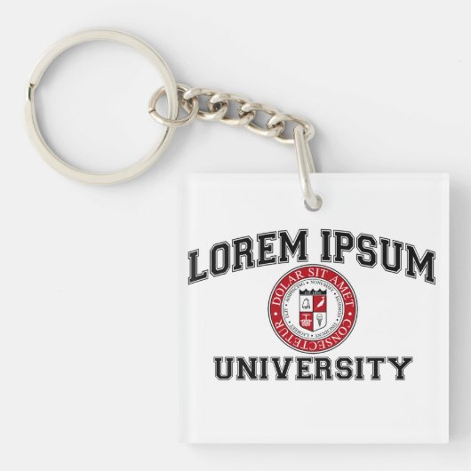 Lorem Ipsumの大学付属の卒業生の模造のラテン キーホルダー (正面)