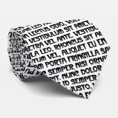 Lorem Ipsum - 白地に黒 ネクタイ (ロール)