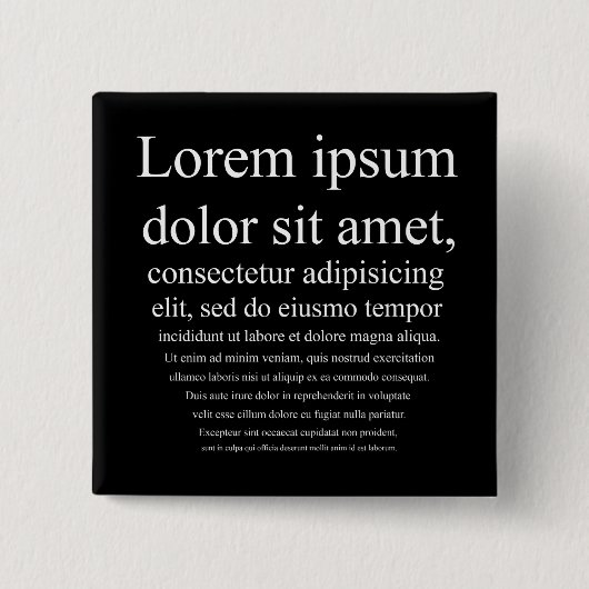 Lorem Ipsum 缶バッジ (正面)