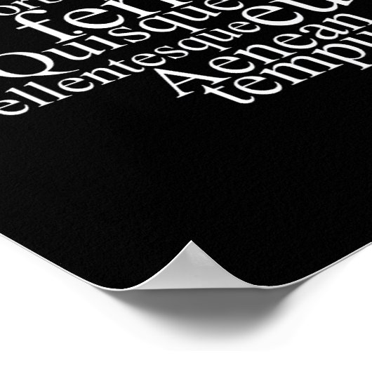 Lorem Ipsum Word Cloud - White version ポスター (角)