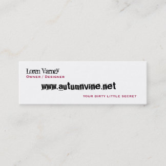 Loren Varneyの所有者/デザイナー、あなたの汚れたlitt… スキニー名刺