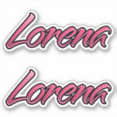 Lorena faded pink Aufkleber Sticker Stickerset シール (正面)
