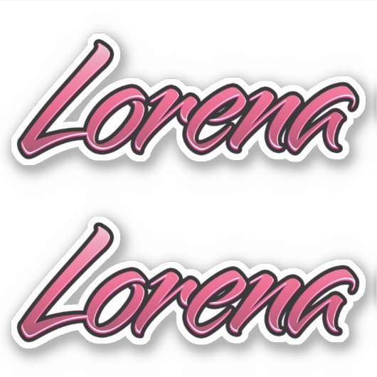 Lorena faded pink Aufkleber Sticker Stickerset シール (正面)