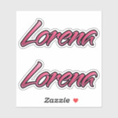 Lorena faded pink Aufkleber Sticker Stickerset シール (シート)