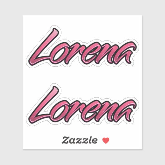 Lorena faded pink Aufkleber Sticker Stickerset シール (シート)