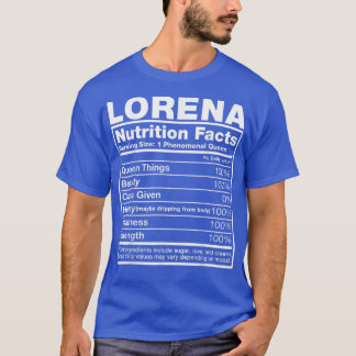 Lorena Nutrition FactsLorena Name Birthday  Tシャツ