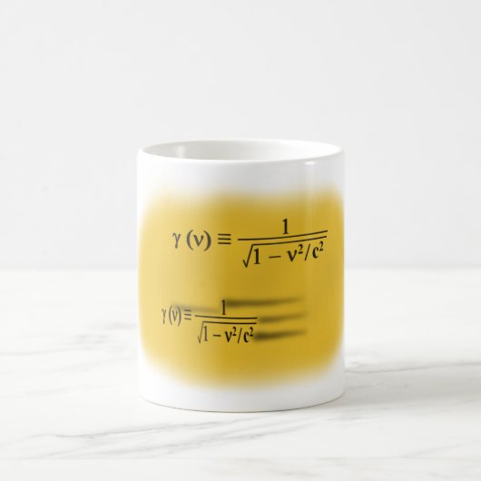 Lorentzの収縮 コーヒーマグカップ (中央)