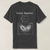 Lorenz方程式バタフライ効果カオス理論Vint Tシャツ (デザイン正面)