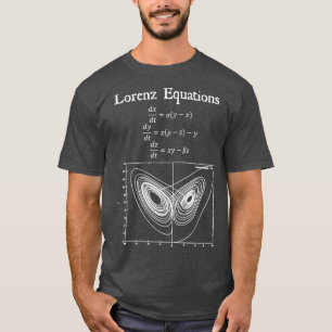 Lorenz方程式バタフライ効果カオス理論Vint Tシャツ