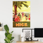 Lorenziによるニース~ヴィンテージ旅行 ポスター (ホームオフィス)