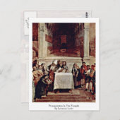Lorenzo Lottoによる寺院でのプレゼンテーション ポストカード (正面/裏面)