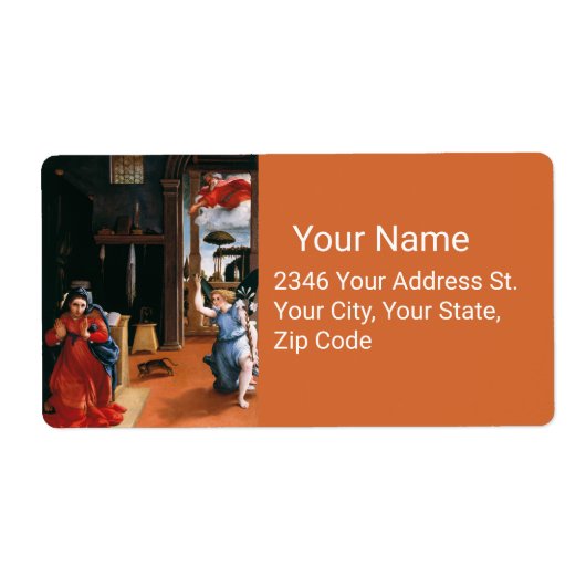 Lorenzo LottoによるRECANATI受胎告知 ラベル (正面)