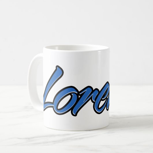 Lorenzo Vorname Name blue Tasse Kaffeetasse コーヒーマグカップ (正面左)
