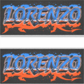 Lorenzo Vorname Name Graffiti Aufkleber Sticker シール (正面)