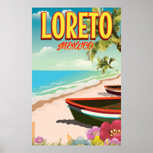 Loreto Mexico travel poster ポスター