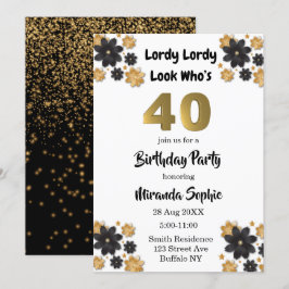 Lorey Lordy Looks Who's 40誕生日招待状