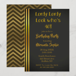 Lorey Lordy Looks Who's 40誕生日招待状