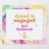 LORI絞り染めダーズ婚約した70sレトロバチェロレッテ スパークリングワインラベル (シングルラベル)