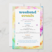 LORI絞り染めDazed 婚約した 70sレトロバチェロレッテ 招待状 (裏面)