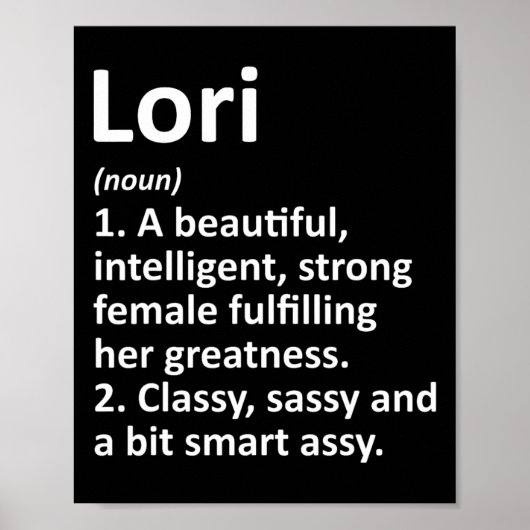 Lori Definition Personalized Name Funny Christmas  ポスター (正面)