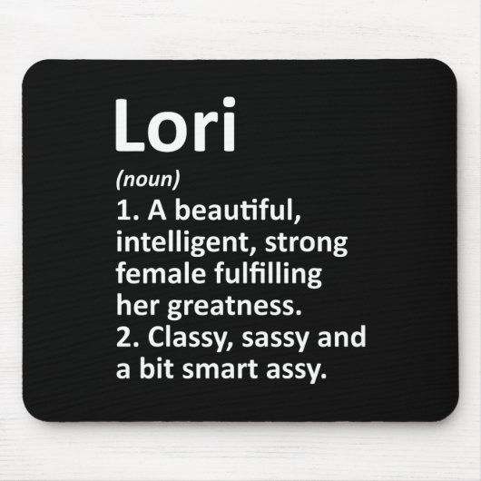 Lori Definition Personalized Name Funny Christmas  マウスパッド (正面)