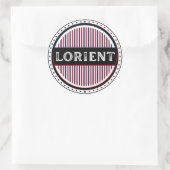 Lorient City Pride Emblem – French Identity ラウンドシール (バッグ)