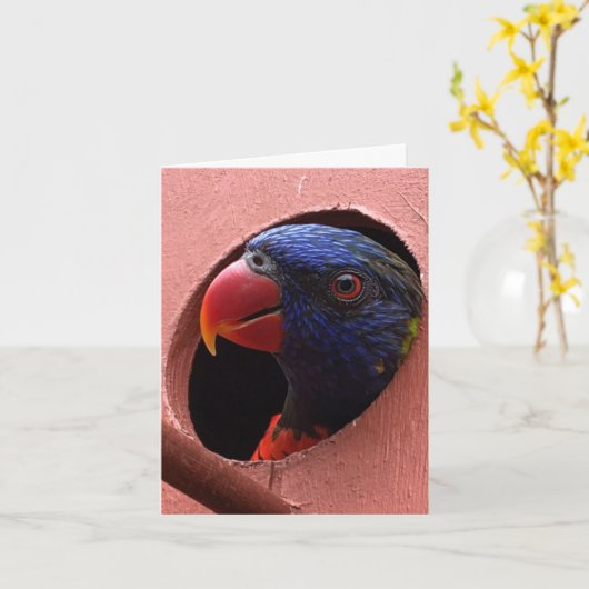 lorikeetのnotecard (こんにちは) カード (黄色い花)
