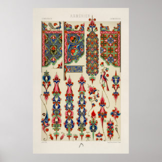Lornement Polychromeのアルメニアドパターン(1888) ポスター