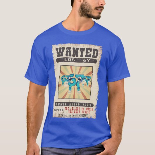Los 67 Brainrot Funny Wanted Poster for Boys eens  Tシャツ (正面)