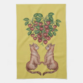 Los amantes de frutillas Camiseta キッチンタオル (縦)