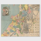 Los Angeles郡カリフォルニア(1888年)のヴィンテージの地図 ラッピングペーパー (フラット)