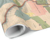 Los Angeles郡カリフォルニア(1888年)のヴィンテージの地図 ラッピングペーパー (ロールコーナー)