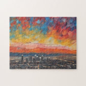 Los Angeles at Sunset Abstract  ジグソーパズル (横)
