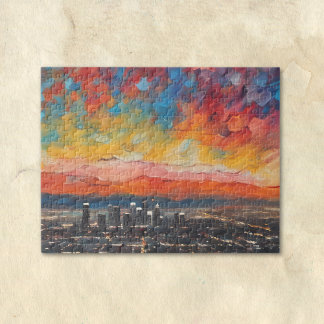 Los Angeles at Sunset Abstract  ジグソーパズル