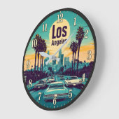 Los Angeles California ラージ壁時計 (傾斜)